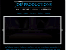 Tablet Screenshot of joesquaredproductions.com